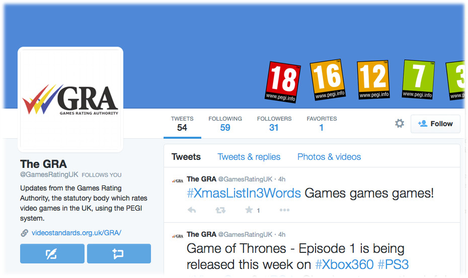 Featured Image for Games Rating Authority Share Gaming Advice via Twitter 